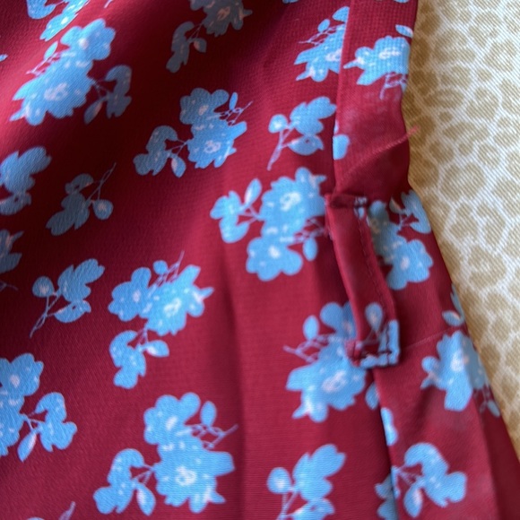 NWOT Lost Ink Puffed Long Sleeve Mock Wrap Blouse with Belt size XS - Picture 10 of 12